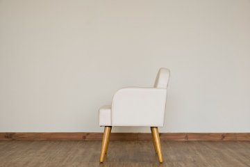 Collone　アームチェア　PVC　BK/WHの画像