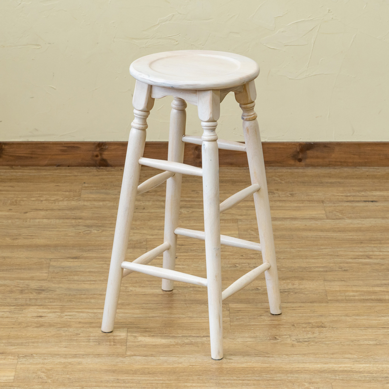 マホガニー　ラウンドスツール　63cm　BR/WW/WALの画像
