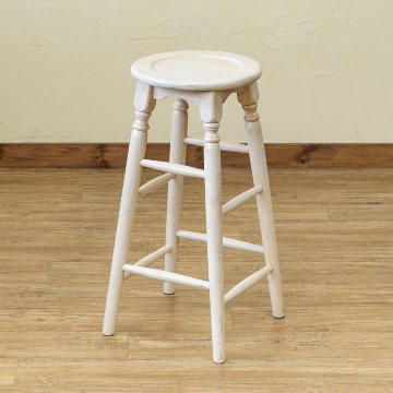 マホガニー　ラウンドスツール　63cm　BR/WW/WALの画像