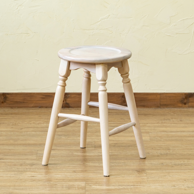 マホガニー　ラウンドスツール　46cm　BR/WW/WALの画像