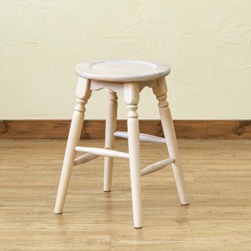 マホガニー　ラウンドスツール　46cm　BR/WW/WALの画像