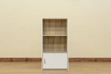 GRANZ　3段ラック　扉1枚　BK/WHの画像