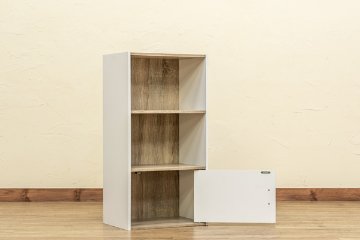 GRANZ　3段ラック　扉1枚　BK/WHの画像