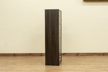 扉付きラック　4段　WAL/WHの画像