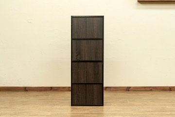 扉付きラック　4段　WAL/WHの画像