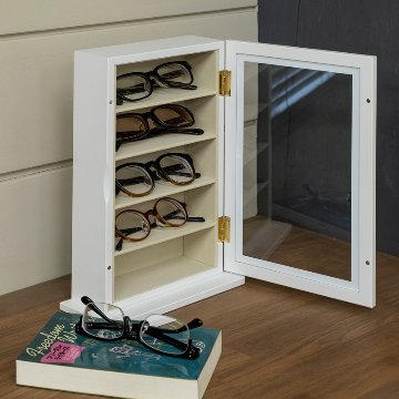 メガネコレクションケース　小　BR/WHの画像