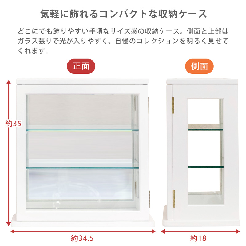 スリムコレクションケース ヨコ型 BR/WH