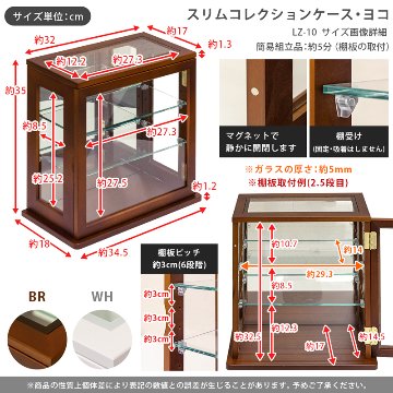 スリムコレクションケース ヨコ型 BR/WH