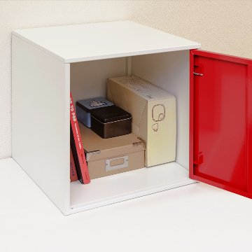 キューブBOX　鍵付きロッカー　BK/BL/RD/WH/YEの画像