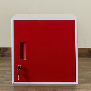 キューブBOX　鍵付きロッカー　BK/BL/RD/WH/YEの画像