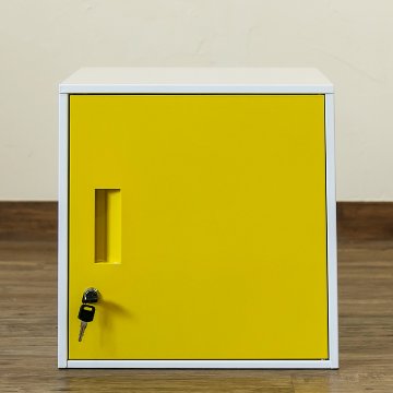キューブBOX　鍵付きロッカー　BK/BL/RD/WH/YEの画像