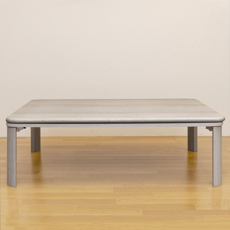 家具調折脚フラットヒーターコタツ　120×80　WAL/WHの画像