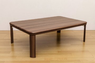 家具調折脚フラットヒーターコタツ　120×80　WAL/WHの画像