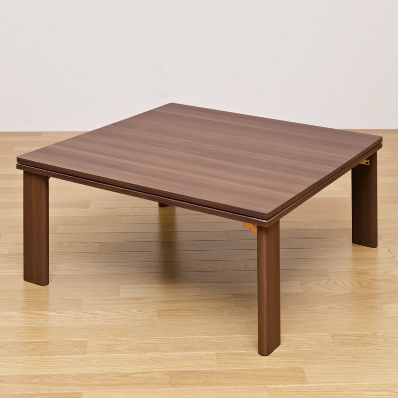 折れ脚フラットヒーターコタツ　80×80　正方形　WAL/WHの画像