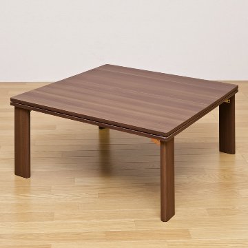 折れ脚フラットヒーターコタツ　80×80　正方形　WAL/WHの画像