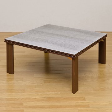 折れ脚フラットヒーターコタツ　80×80　正方形　WAL/WHの画像
