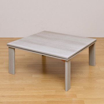 折れ脚フラットヒーターコタツ　80×80　正方形　WAL/WHの画像