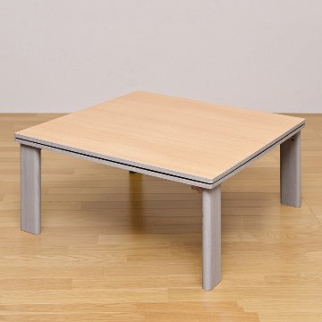 折れ脚フラットヒーターコタツ　80×80　正方形　WAL/WHの画像