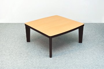 カジュアルコタツ　R天板　75　正方形　BR/NAの画像
