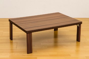 折れ脚フラットヒーターコタツ　長方形　105×75　WAL/WHの画像