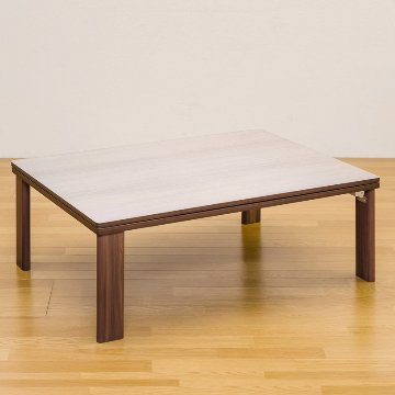 折れ脚フラットヒーターコタツ　長方形　105×75　WAL/WHの画像