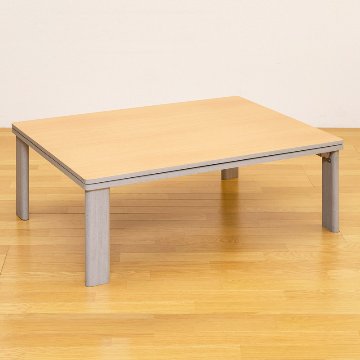 折れ脚フラットヒーターコタツ　長方形　105×75　WAL/WHの画像