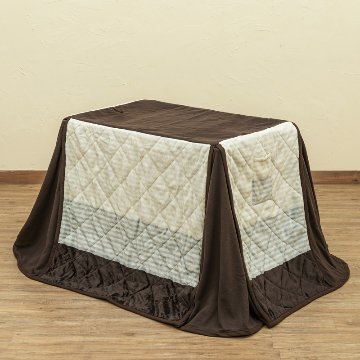 ダイニングコタツ　90×60　長方形　掛け布団セット　BR/NAの画像