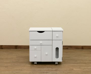 コスメワゴン　横型　DBR/WHの画像