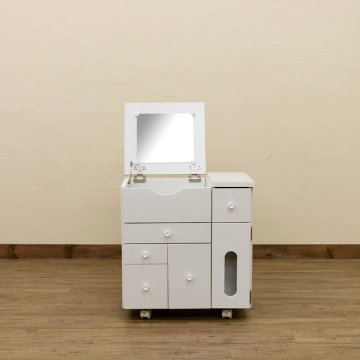 コスメワゴン　横型　DBR/WHの画像