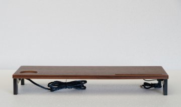 モニタースタンド　コンセント・USB付　WAL/WHの画像