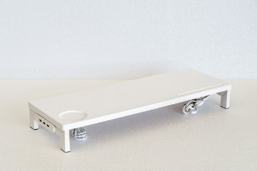 モニタースタンド　コンセント・USB付　WAL/WHの画像