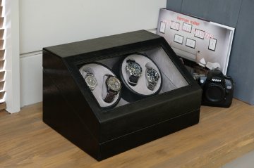 時計収納　ワインディングマシーン　4本巻　BK/BRの画像