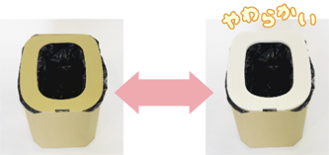 【１セット】おしりにやさしい簡易トイレ 非常用ダンボール製組立式トイレ（5回分）の画像