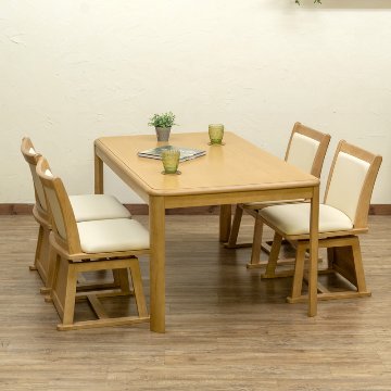 ダイニングコタツ　135×85　手元コントローラー　BR/NAの画像