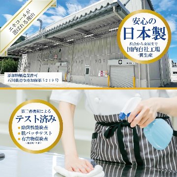 【非遺伝子組換】日本製　除菌用エタノール18kg※詰替え用コック付き　アルコール 65%　 詰替液　エネコール６５  65度 日本製  エタノール製剤 業務用 衛生用品 (18kg(X1))の画像