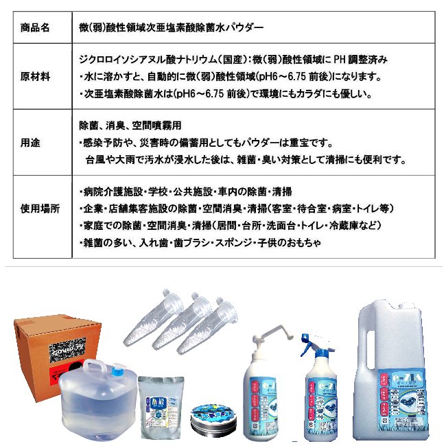 次亜塩素酸除菌（パウダー容器詰め）の画像