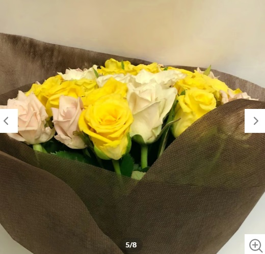 摘みたて　新鮮　生花　バラの花束20本の画像
