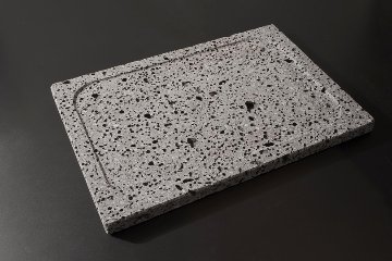 溶岩プレート カセットコンロ用スクエア・溝あり (サイズ：21×31㎝)の画像