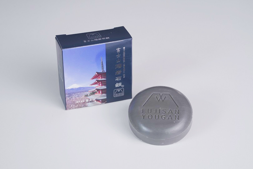 溶岩石鹸 ラウンド(富士山パッケージC塔富士) (50g)の画像