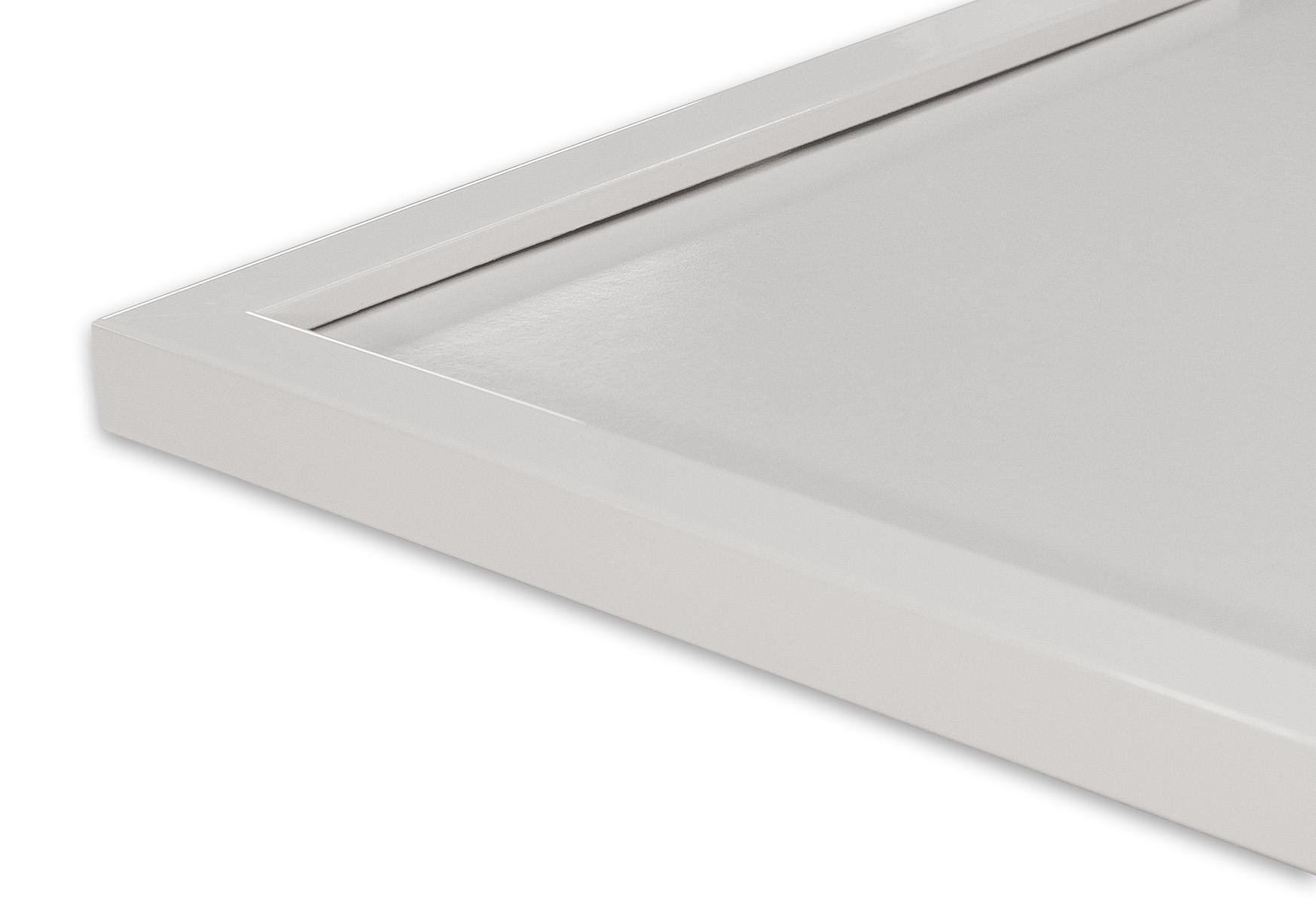 CDジャケット額縁 UVカットアクリル仕様 木製 G1301L CDジャケット(120×120mm) 白艶 受注生産品の画像