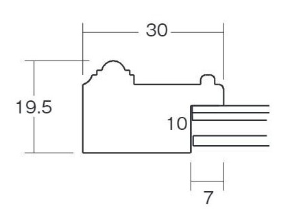 長方形額縁 UVカットアクリル仕様 樹脂製 G8226D 70×35(350×700mm) ゴールド 受注生産品の画像