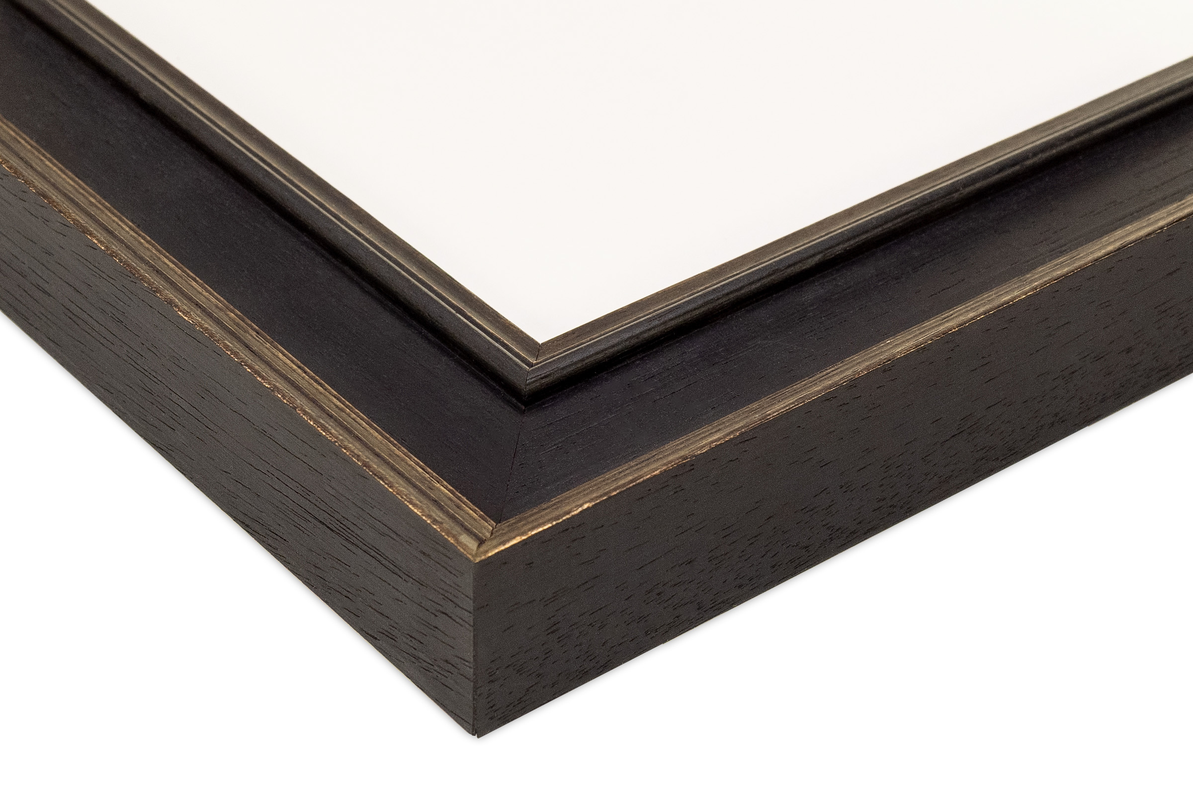 ハーフサイズポスター用フレーム UVカットアクリル仕様 木製 G9859D A3ハーフ(148×420mm) ブラックゴールド 受注生産品の画像