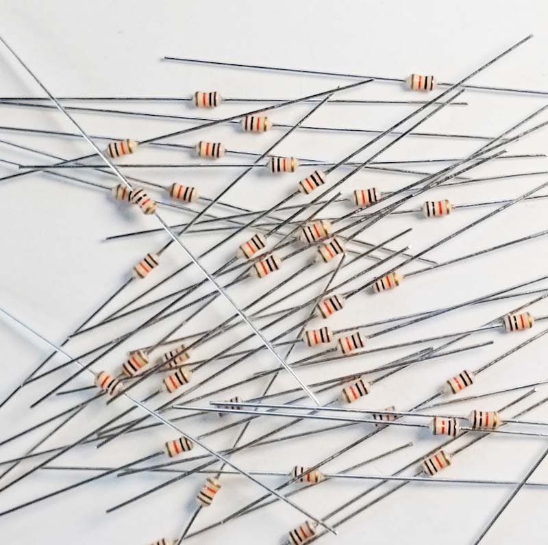 小型カーボン抵抗 1/4Wの画像