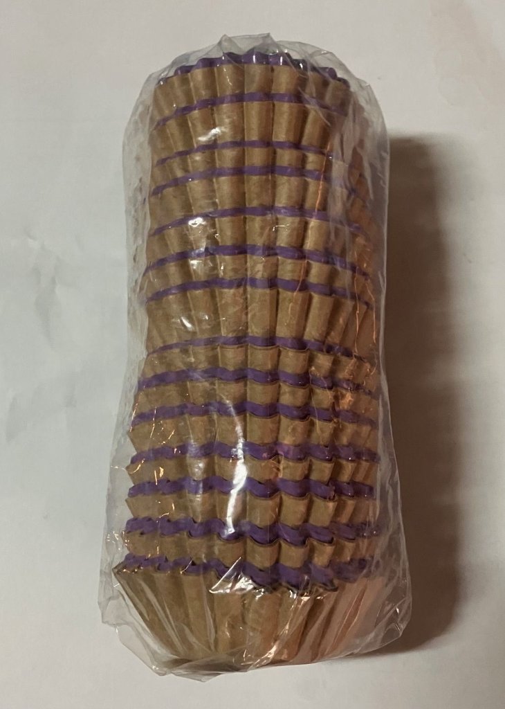 【訳あり　B級品　おかずカップ】PETフィルムケース　ムラサキ6Aの画像