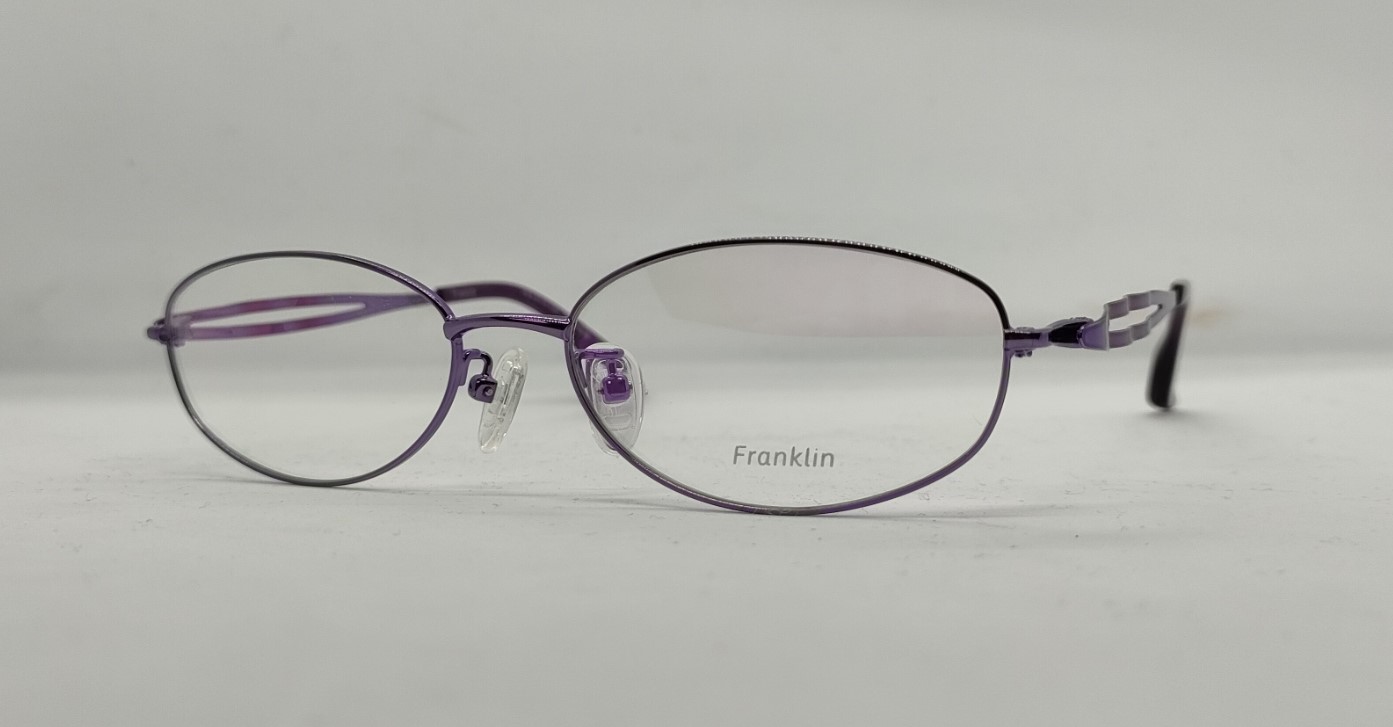 安心のニコン社製レンズ使用【レンズ付きメガネセット】フランクリン　FR10-015B　（C1）パープル画像