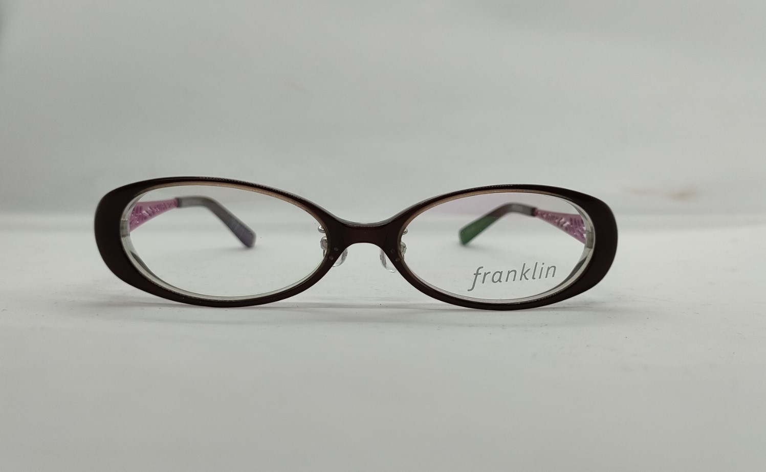 安心のニコン社製レンズ使用【レンズ付きメガネセット】フランクリン　FR10-007C　（C3）ブラウン/レッド画像