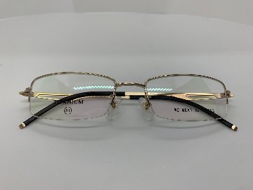安心のニコン社製レンズ使用【レンズ付きメガネセット】WE MEAN,BUSINESS　WB11-004B ゴールド（C3）の画像