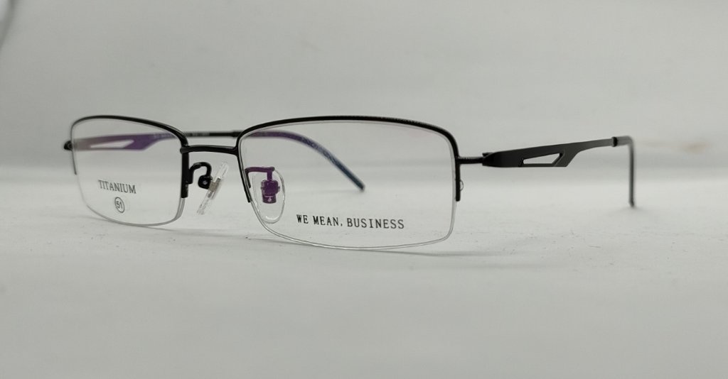 安心のニコン社製レンズ使用【レンズ付きメガネセット】WE MEAN,BUSINESS　WB11-004B ブラック（C1）の画像