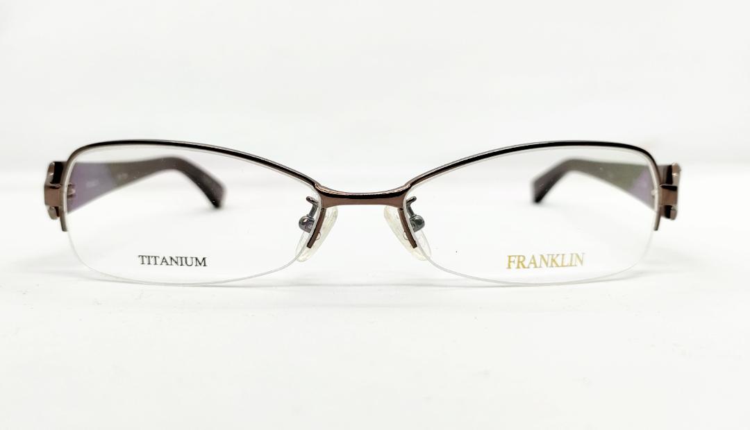 安心のニコン社製レンズ使用【レンズ付きメガネセット】フランクリン FR-7004 (c1) ブラウン画像