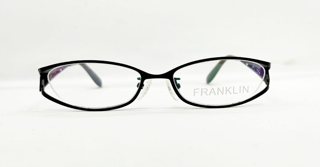 安心のニコン社製レンズ使用【レンズ付きメガネセット】フランクリン　FR10-010B　（C1）black/silver画像